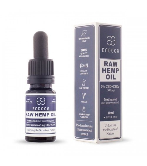 Huile crue de CBD+CBDa 300 mg Endoca (sans THC)