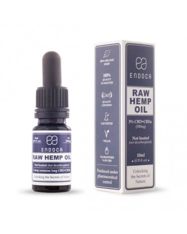 Huile crue de CBD+CBDa 300 mg Endoca (sans THC)